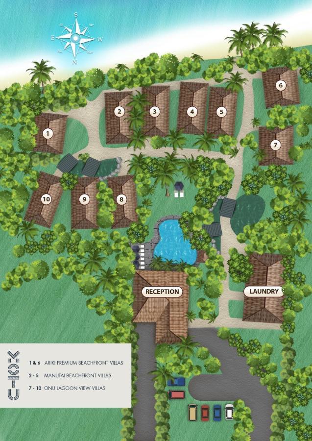 Motu Beachfront Art Villas 라로통가 외부 사진